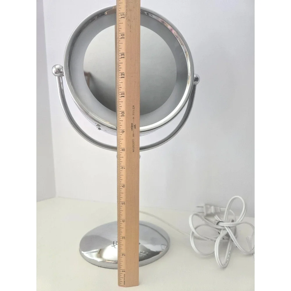 Revlon Lighted Makeup Mirror Dual 5X Magnifying Mirror Chrome
